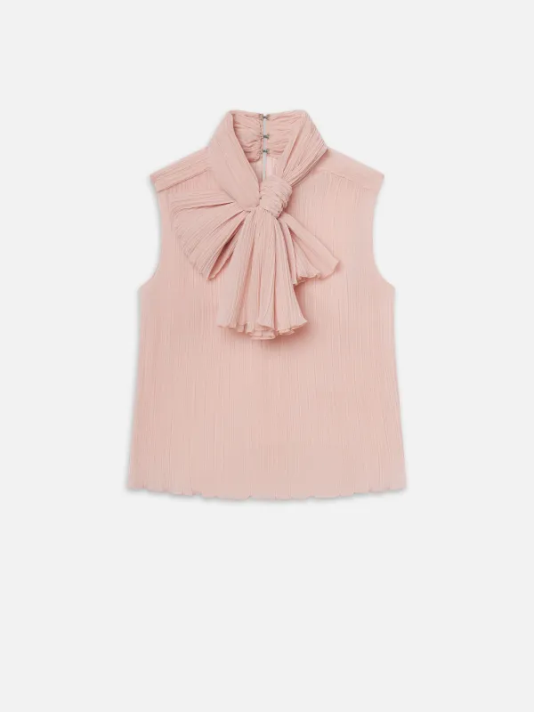 The Knot Blouse -- Light Pink sold by Frame Denim