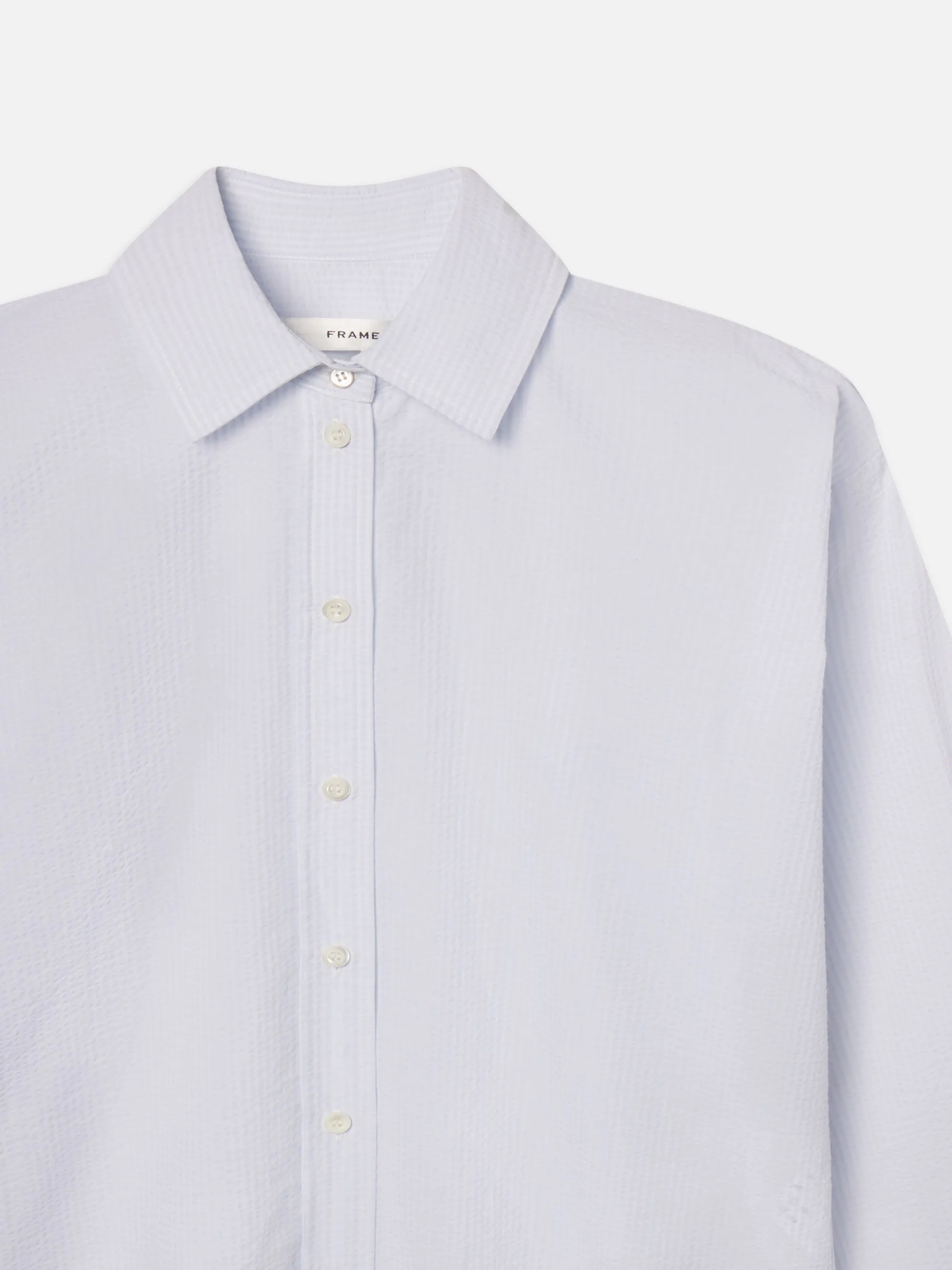 The Seersucker Classic Shirt -- Light Chambray Multi sold by Frame Denim product image thumbnail 3