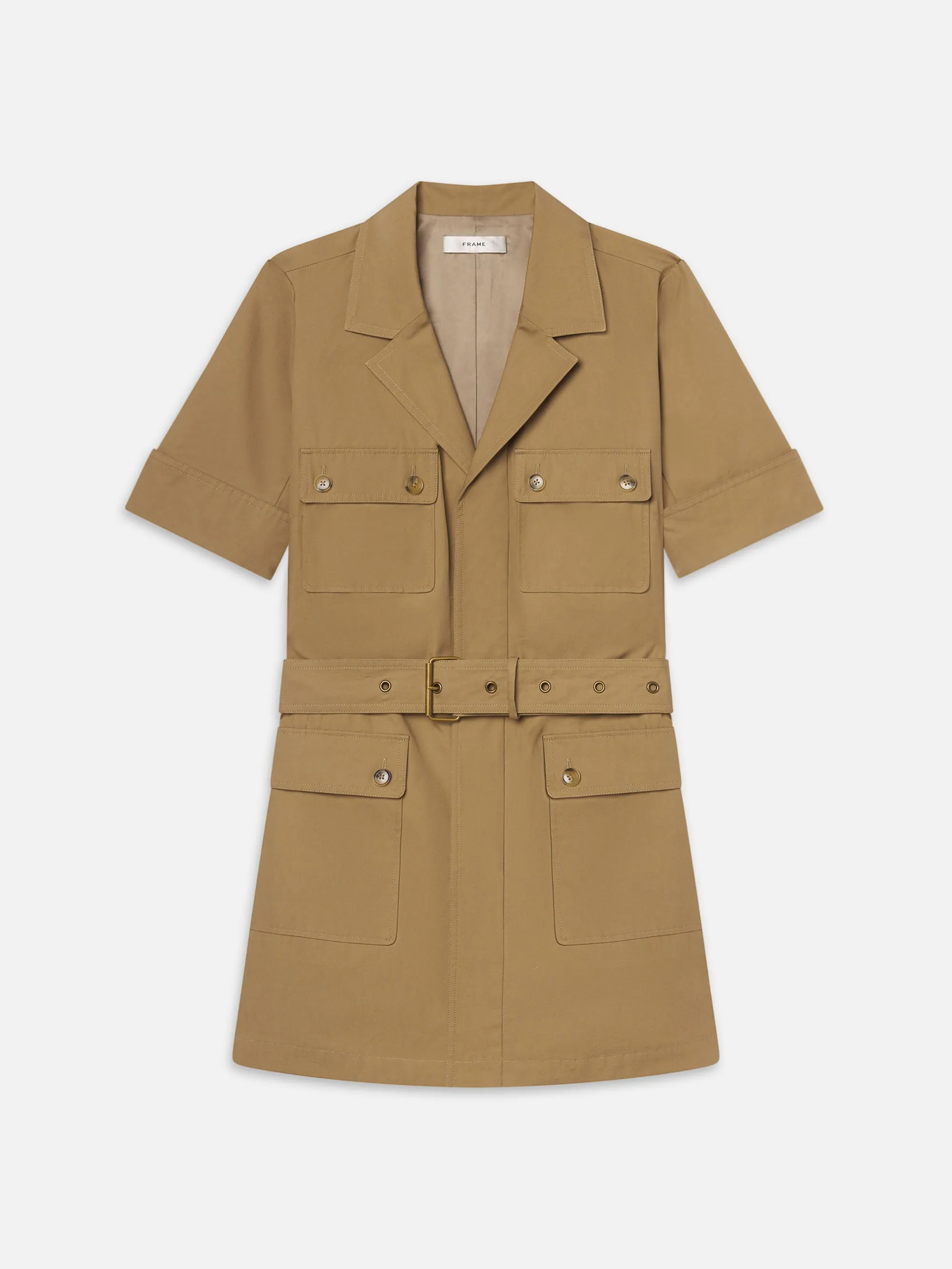 The Utility Dress -- Khaki Tan sold by Frame Denim