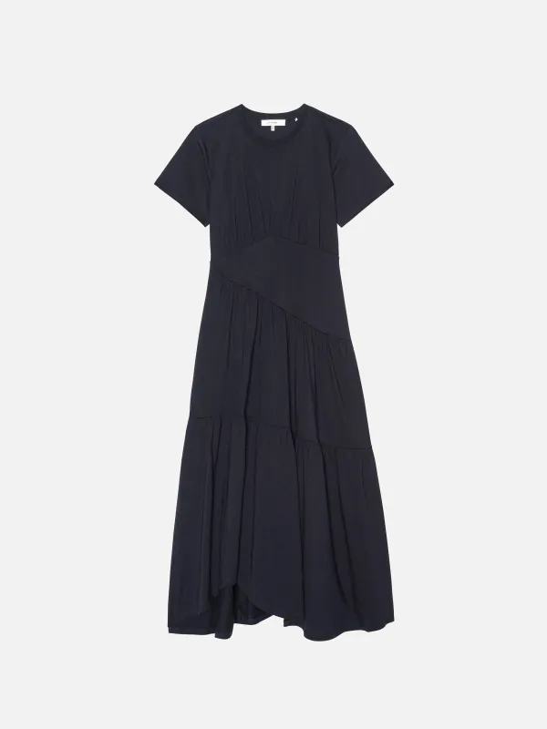The Gathered Dress -- Navy sold by Frame Denim