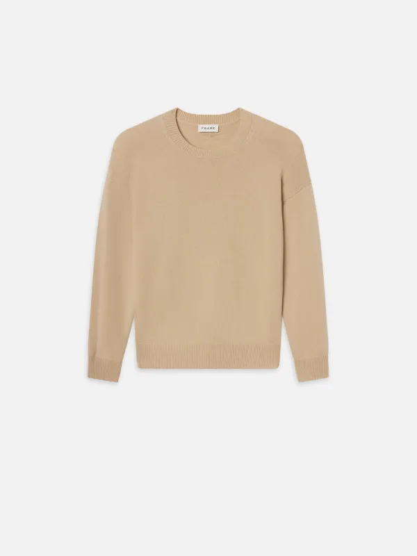 Light Weight Cashmere Crewneck -- Summer Beige sold by Frame Denim