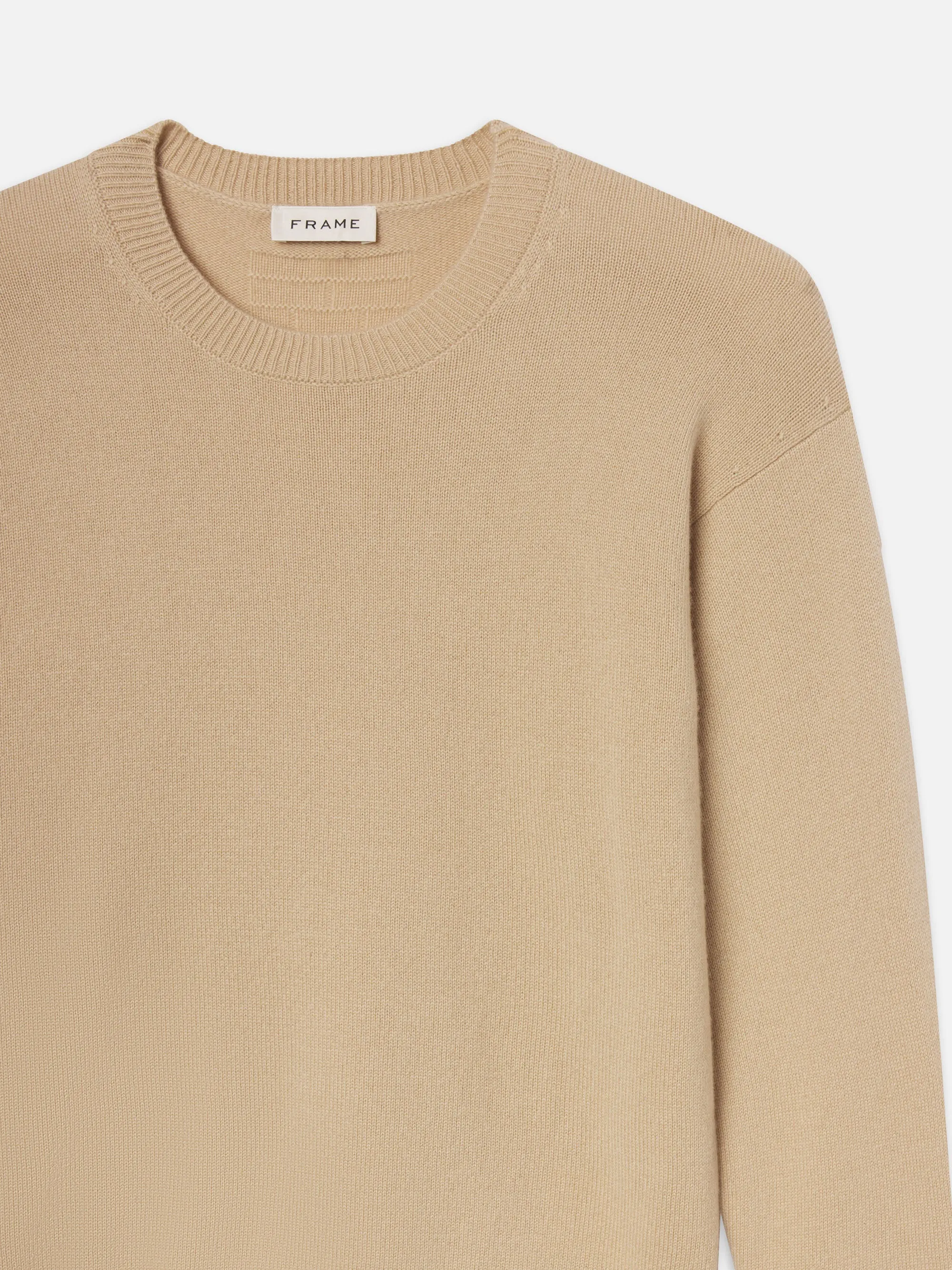 Light Weight Cashmere Crewneck -- Summer Beige sold by Frame Denim product image thumbnail 3