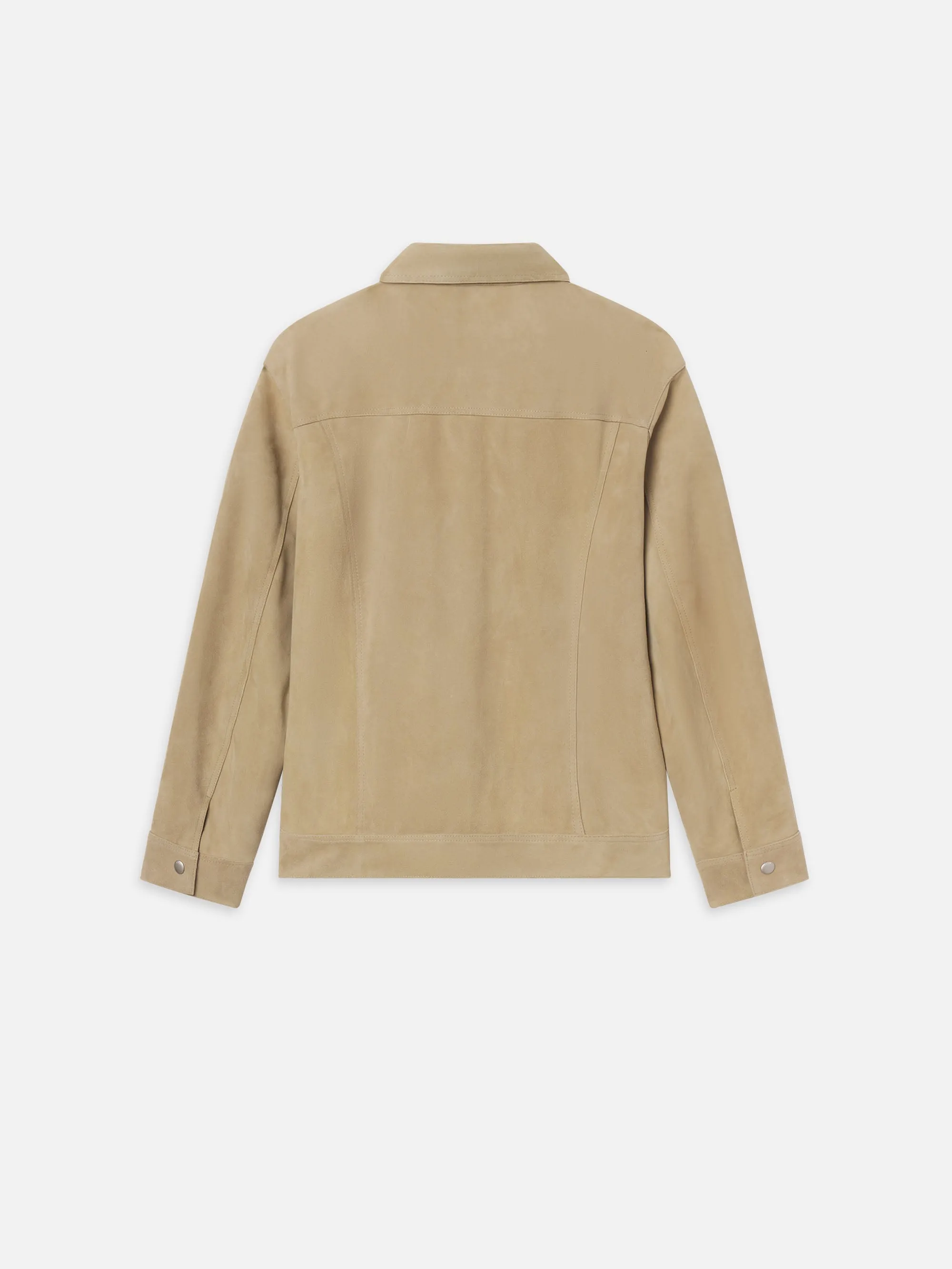 Suede Trucker Jacket -- Oxford Beige sold by Frame Denim product image thumbnail 5