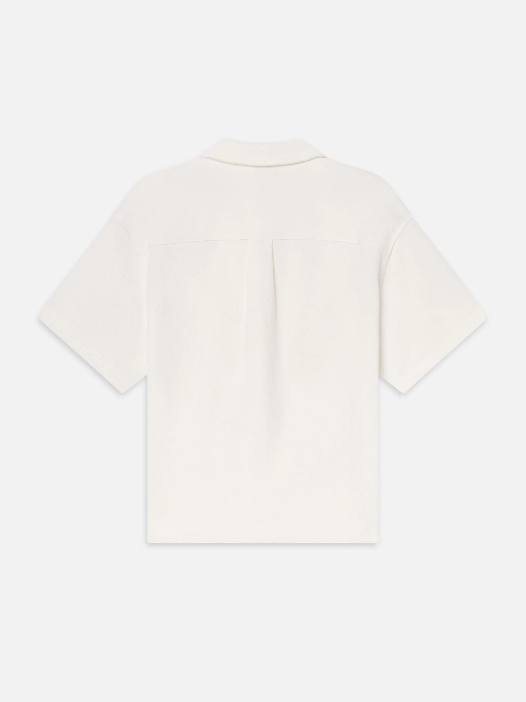 Jacquard Short Sleeve Relaxed Shirt -- White sold by Frame Denim product image thumbnail 4