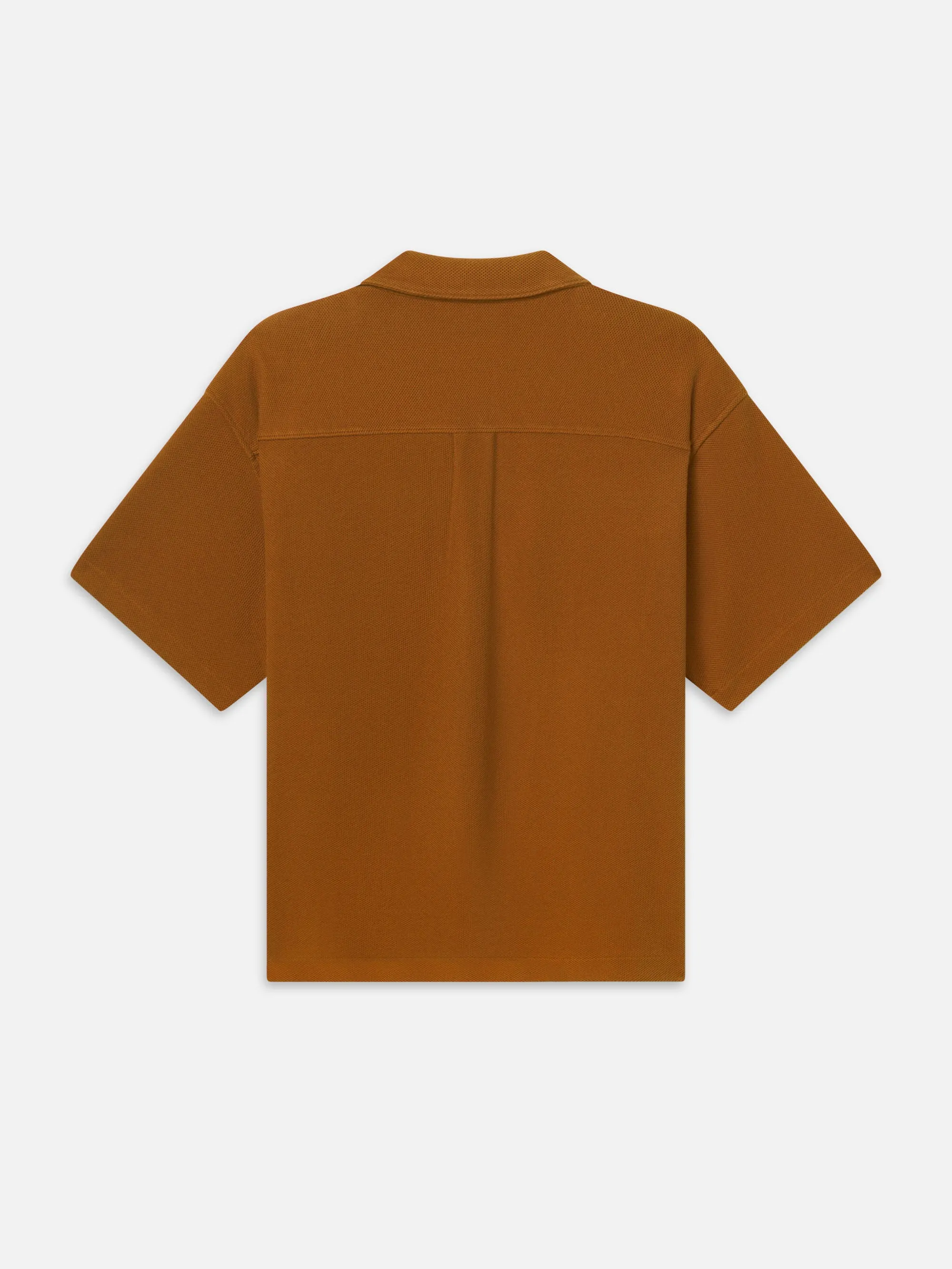 Jacquard Short Sleeve Relaxed Shirt -- Dark Orange sold by Frame Denim product image thumbnail 3
