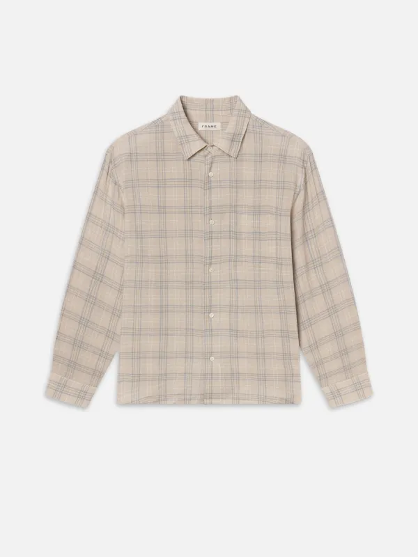 Plaid Shirt -- Cream Plaid sold by Frame Denim