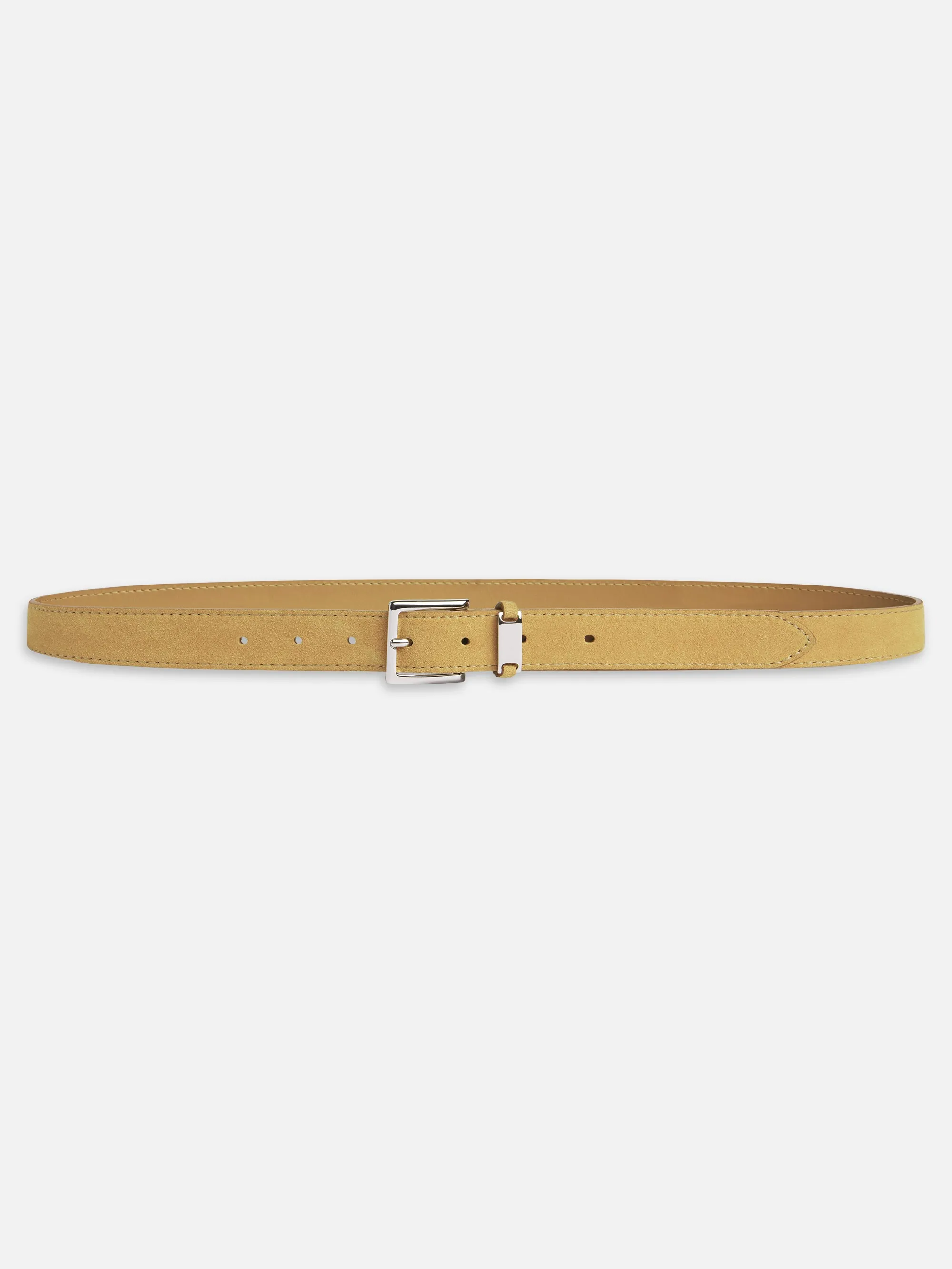The Suede Square Buckle Belt -- Light Camel sold by Frame Denim