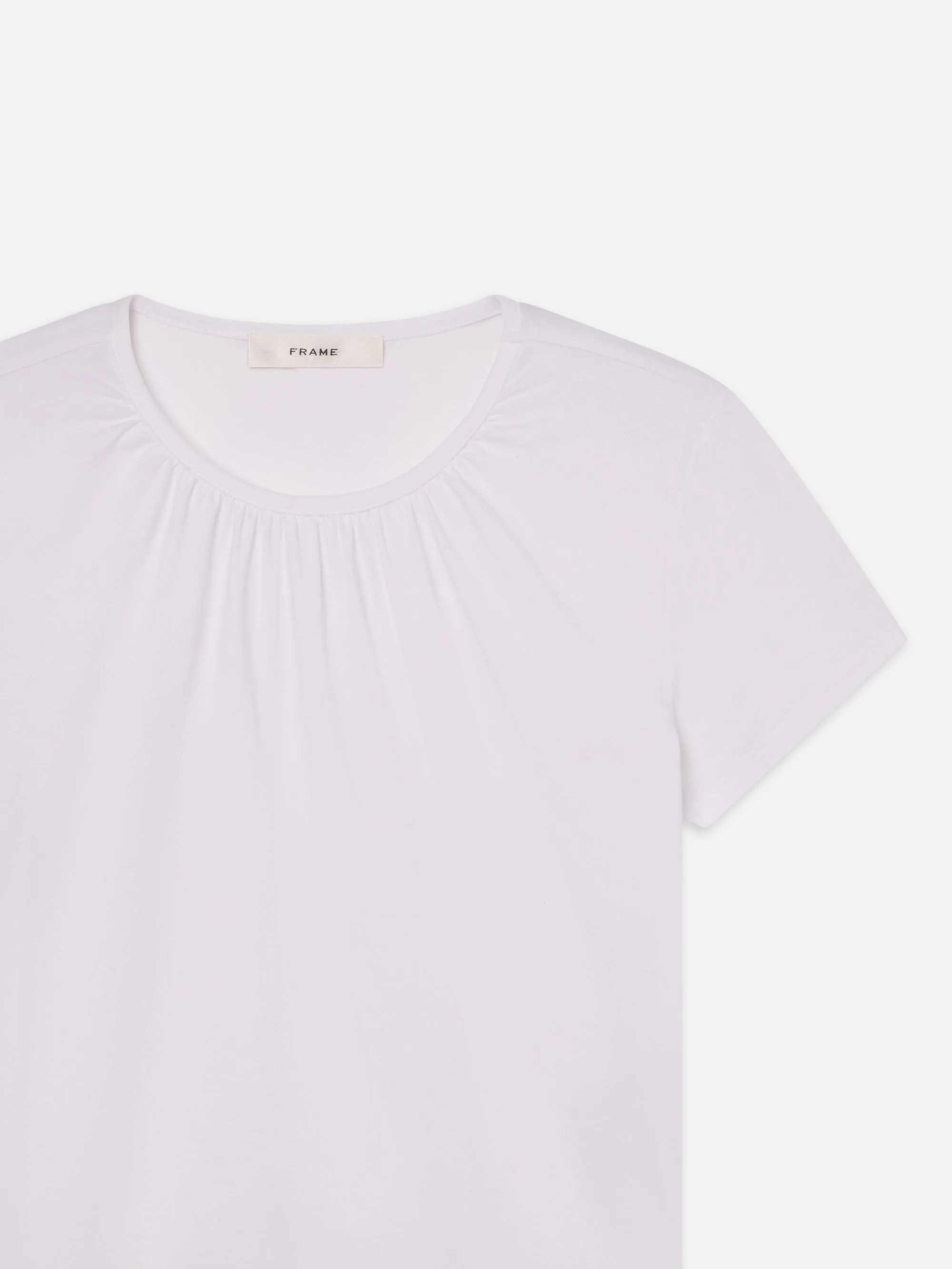 The Gathered Tee -- White sold by Frame Denim product image thumbnail 2