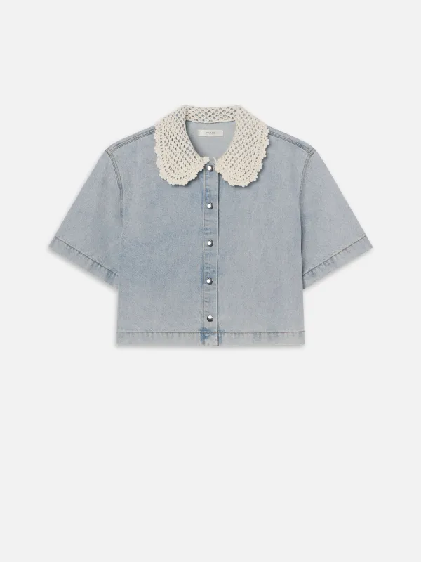 The Crochet Collar Shirt -- Florida made by Frame Denim
