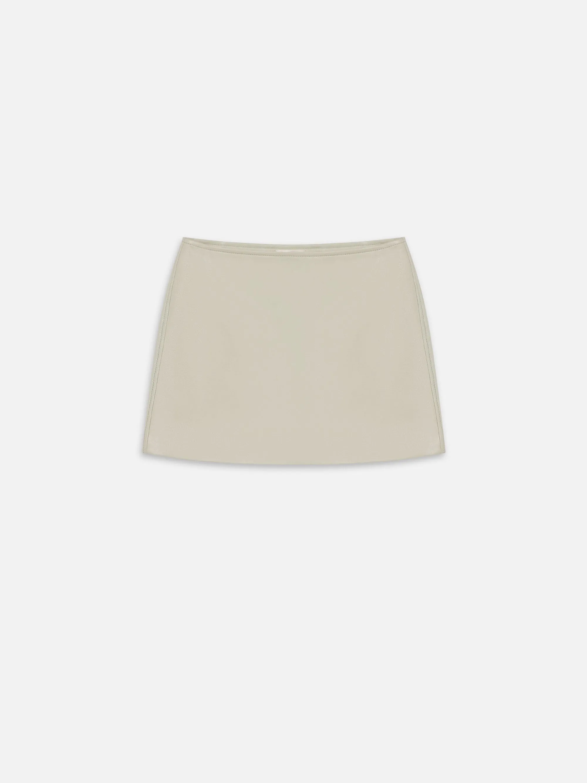 The Leather Mini Skirt -- Soft Mint sold by Frame Denim