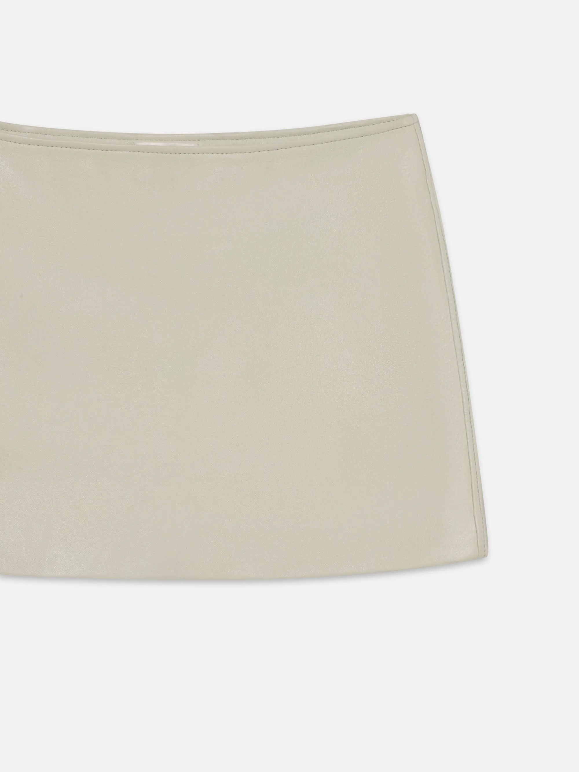 The Leather Mini Skirt -- Soft Mint sold by Frame Denim product image thumbnail 3