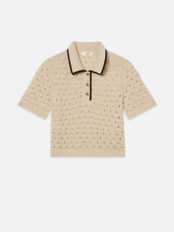 The Bauble Polo -- Cream sold by Frame Denim