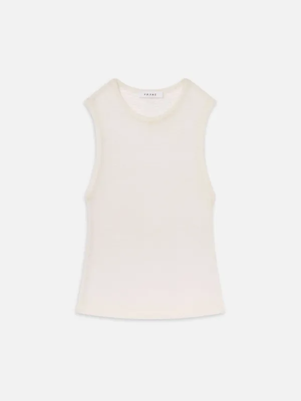 The Lofty Tank -- Cream sold by Frame Denim