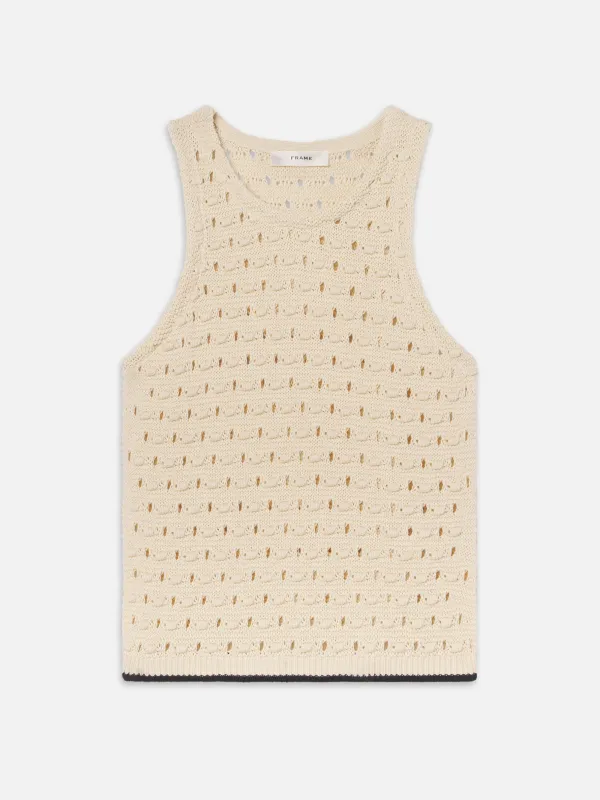 The Bauble Tank -- Cream sold by Frame Denim