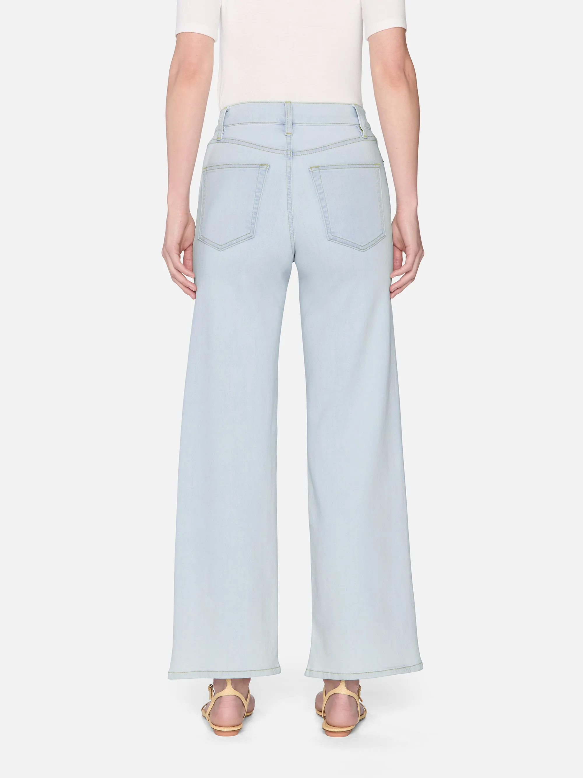 Le Slim Palazzo -- Feather sold by Frame Denim product image thumbnail 5