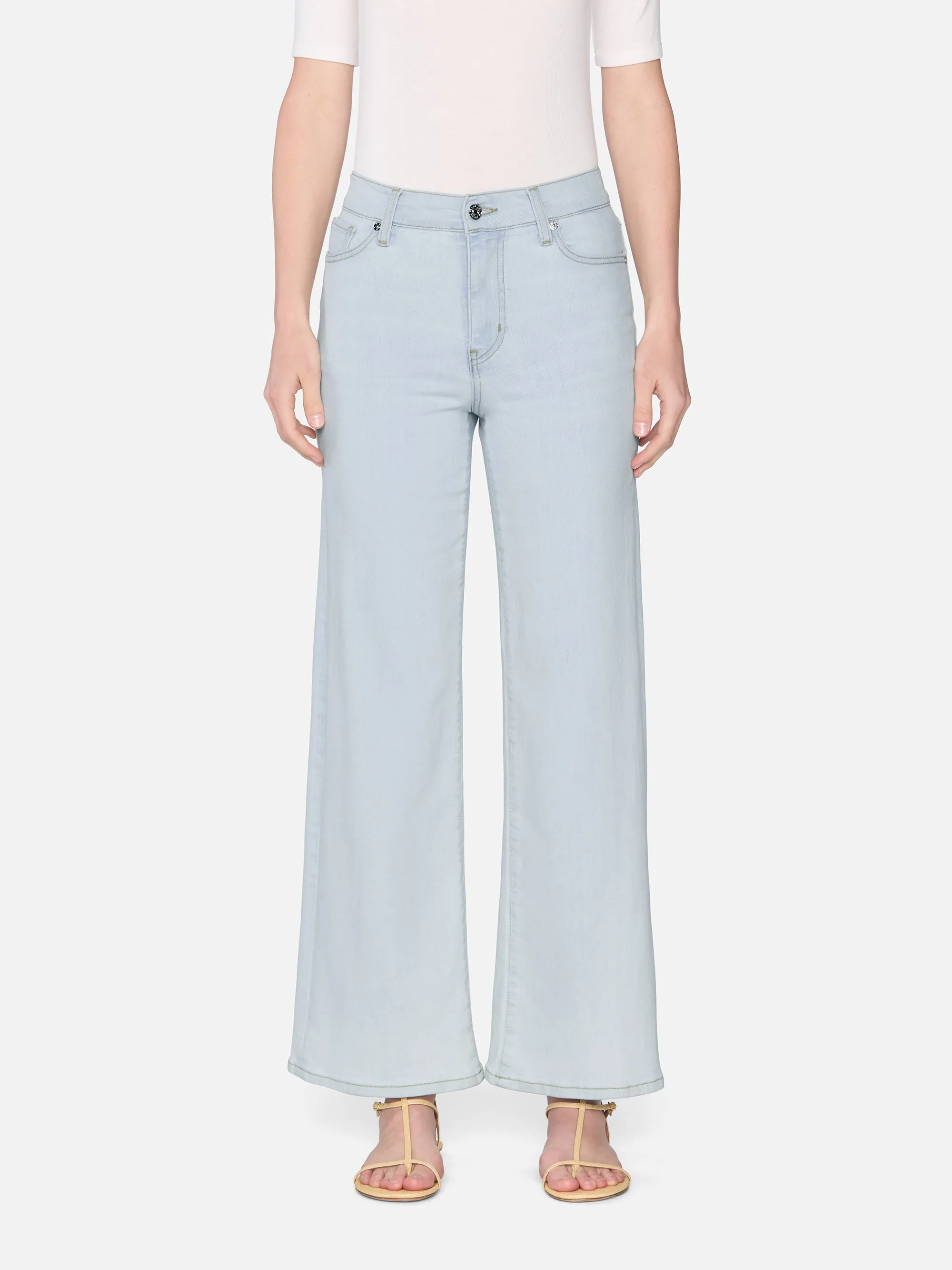 Le Slim Palazzo -- Feather sold by Frame Denim product image thumbnail 2