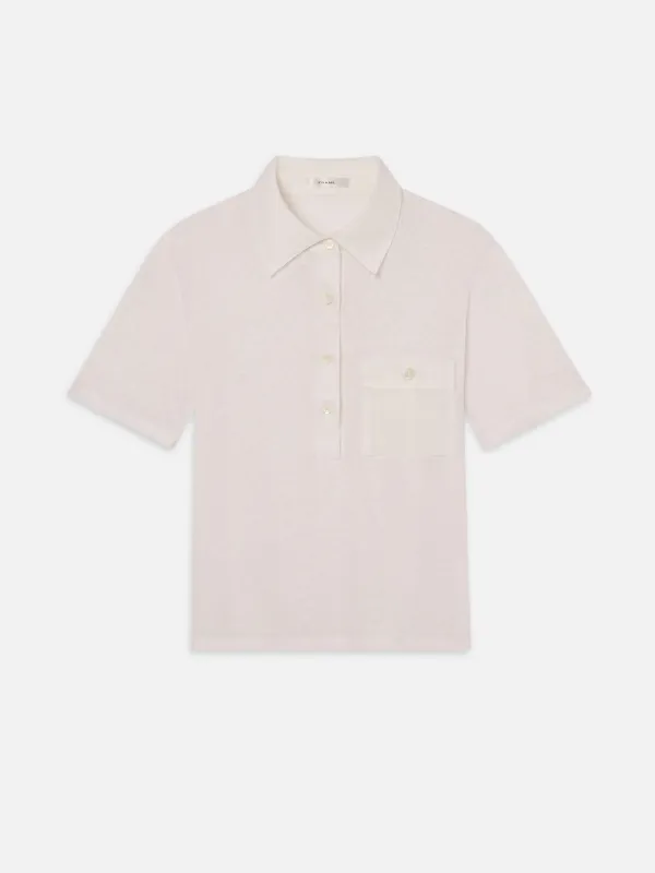 The Caddy Polo -- Cream sold by Frame Denim