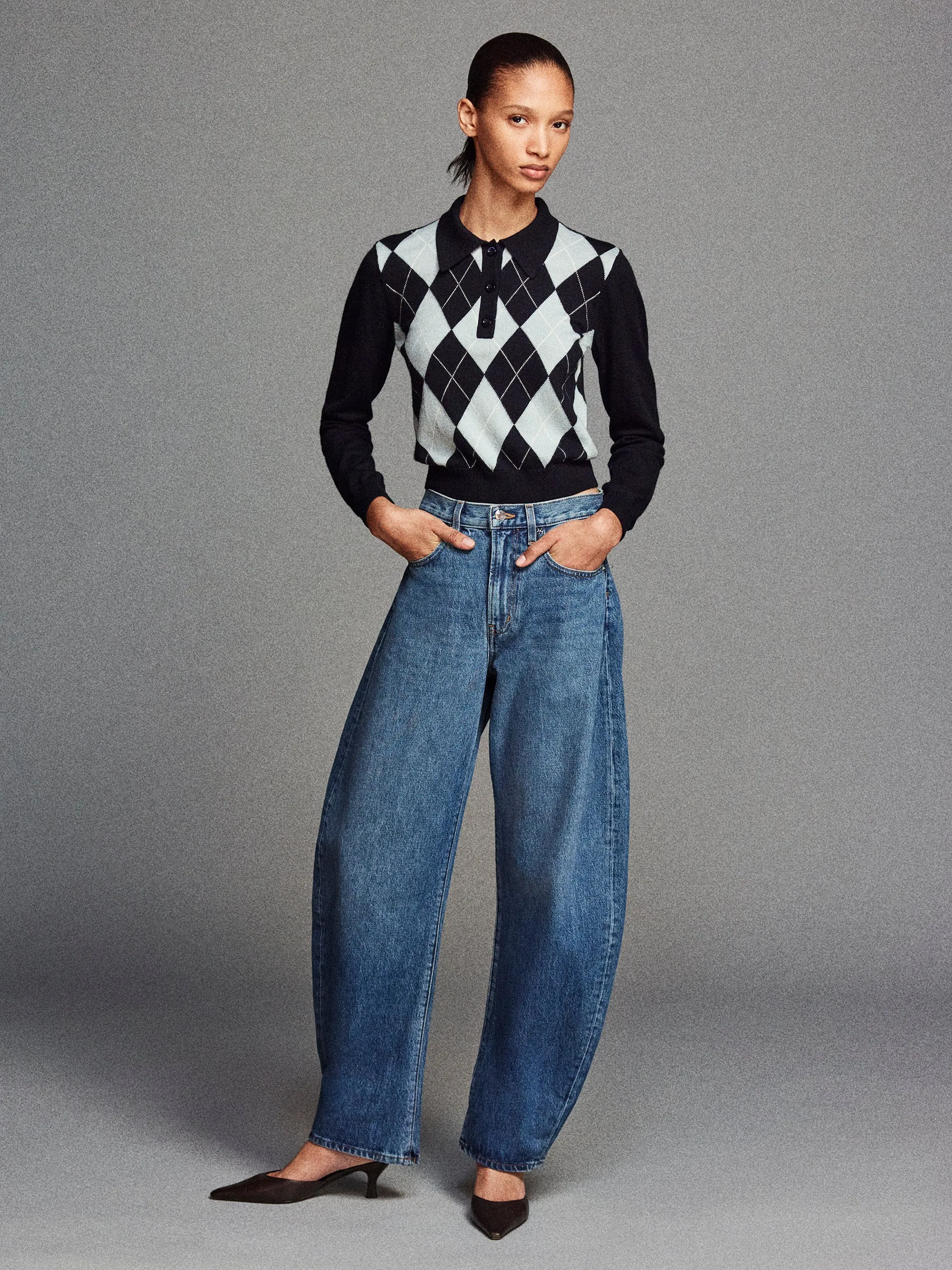 The Argyle Polo -- Grey Multi sold by Frame Denim product image thumbnail 2