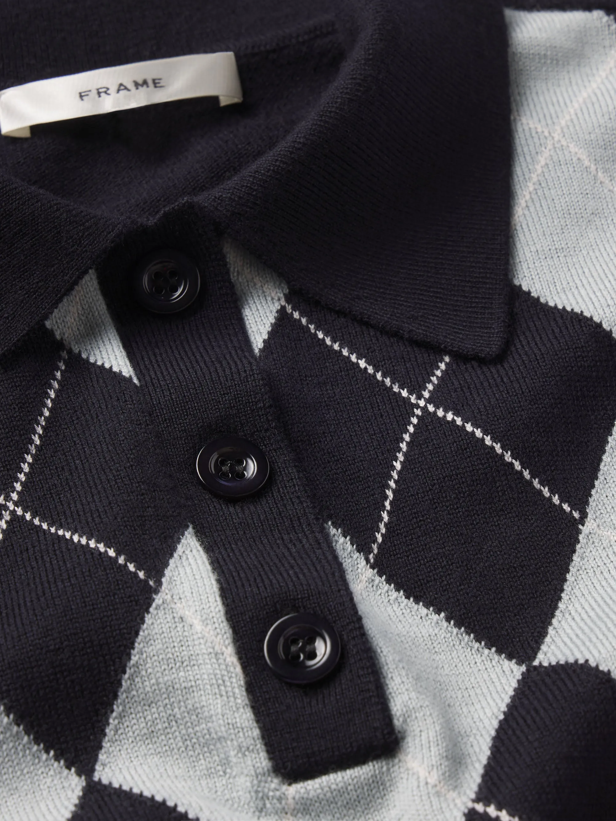 The Argyle Polo -- Grey Multi sold by Frame Denim product image thumbnail 3