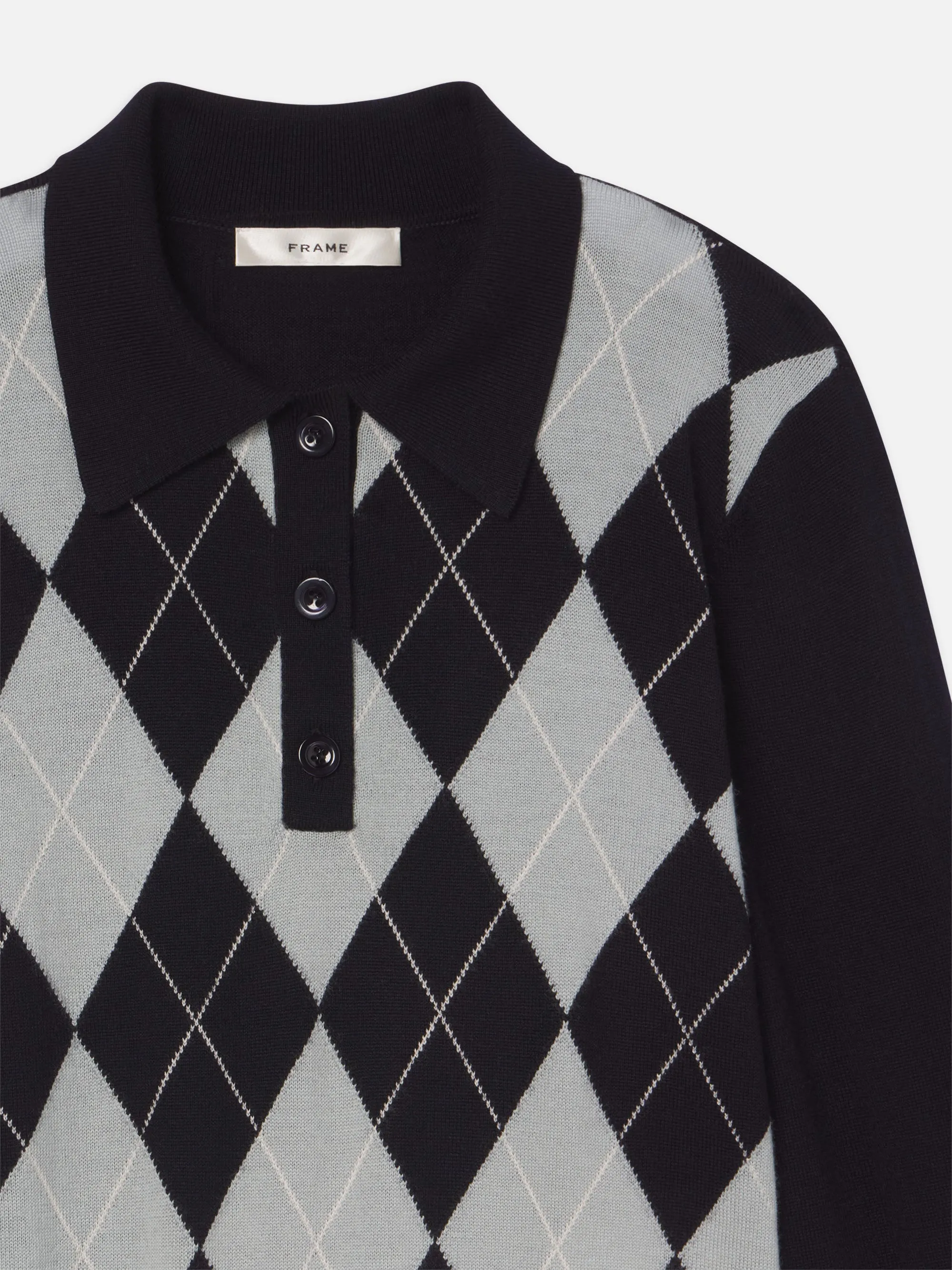 The Argyle Polo -- Grey Multi sold by Frame Denim product image thumbnail 4