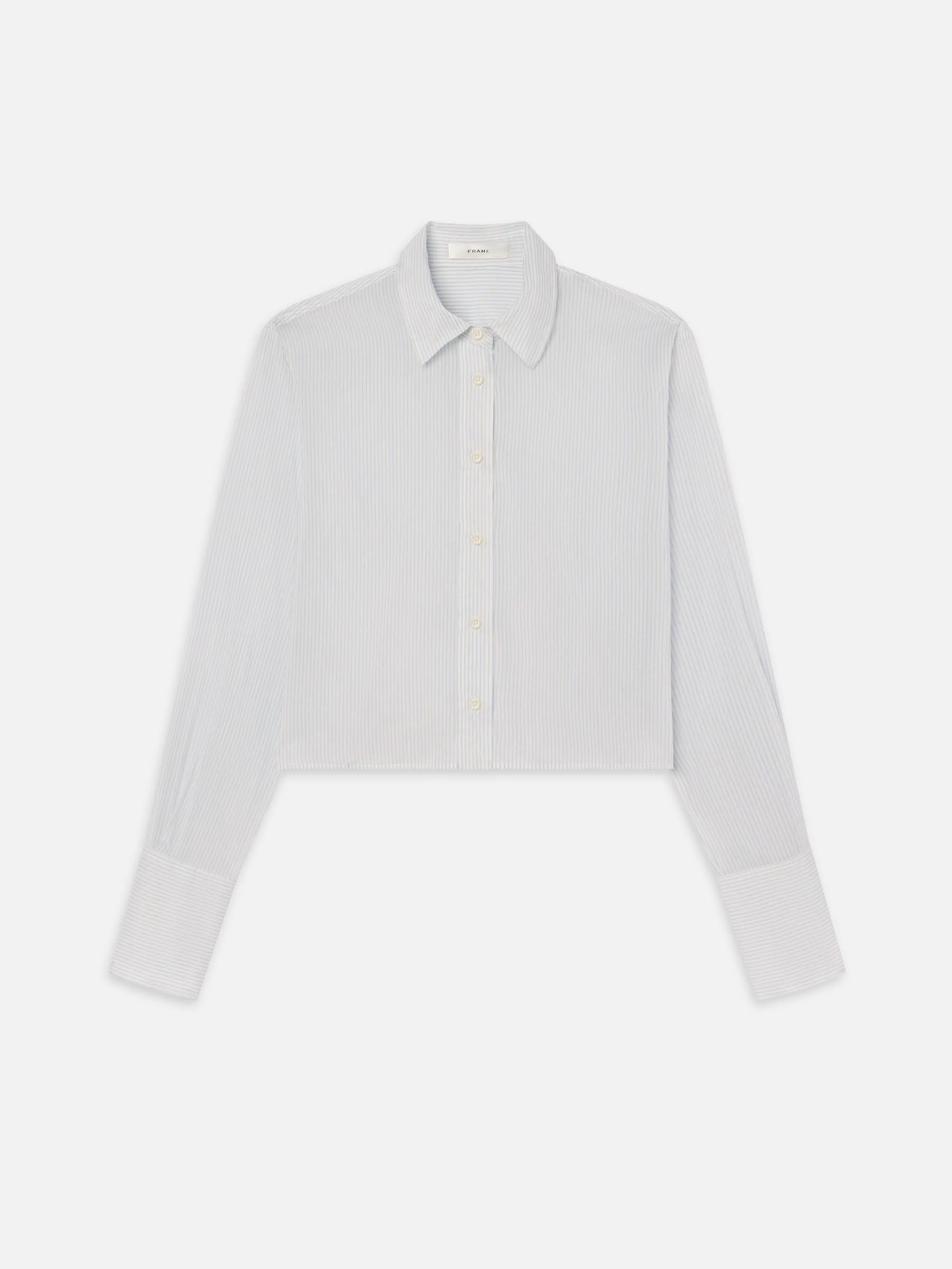 The Curved Hem Shirt -- Light Chambray Multi sold by Frame Denim