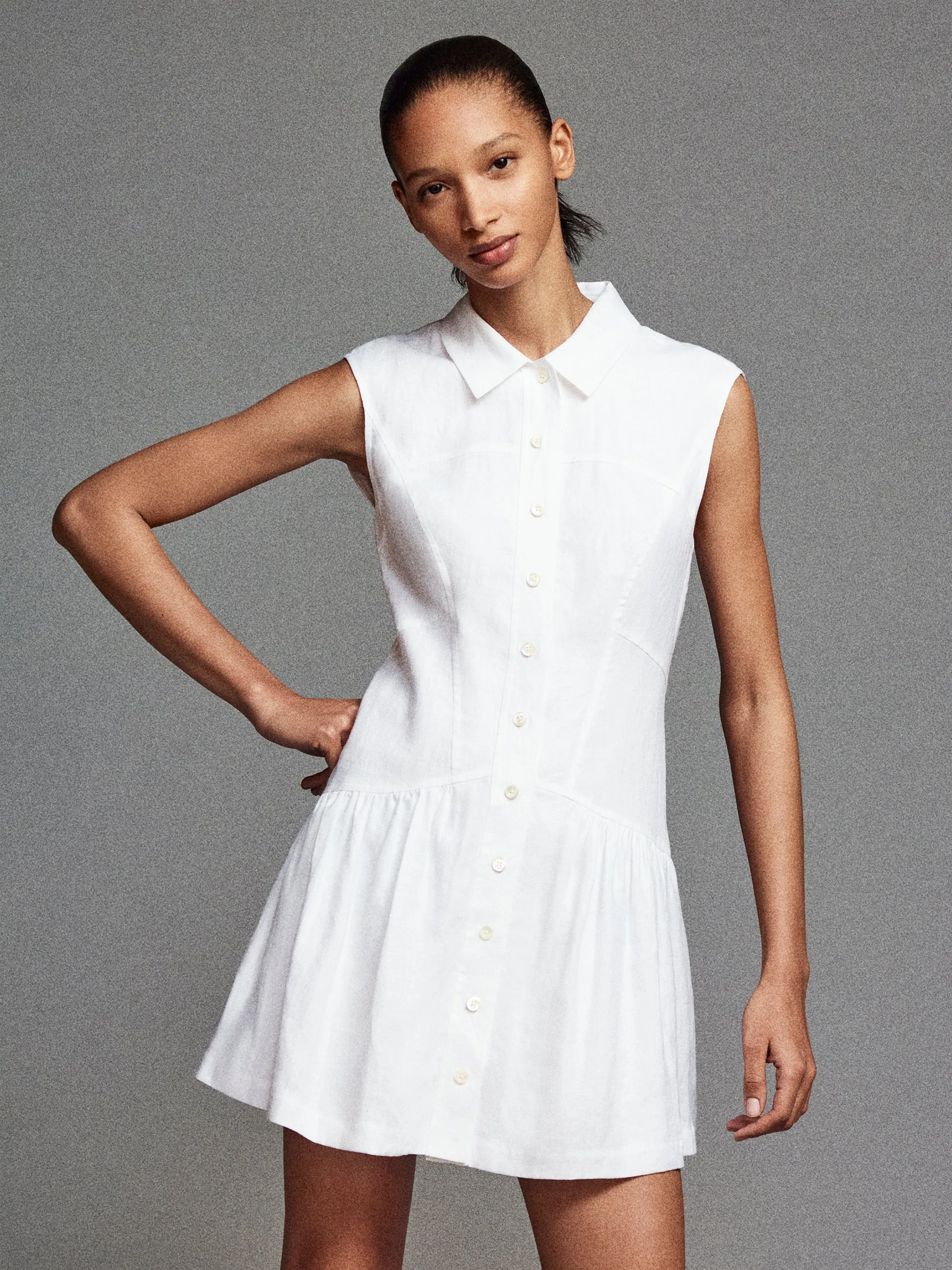 The Linen Day Dress -- White sold by Frame Denim product image thumbnail 2