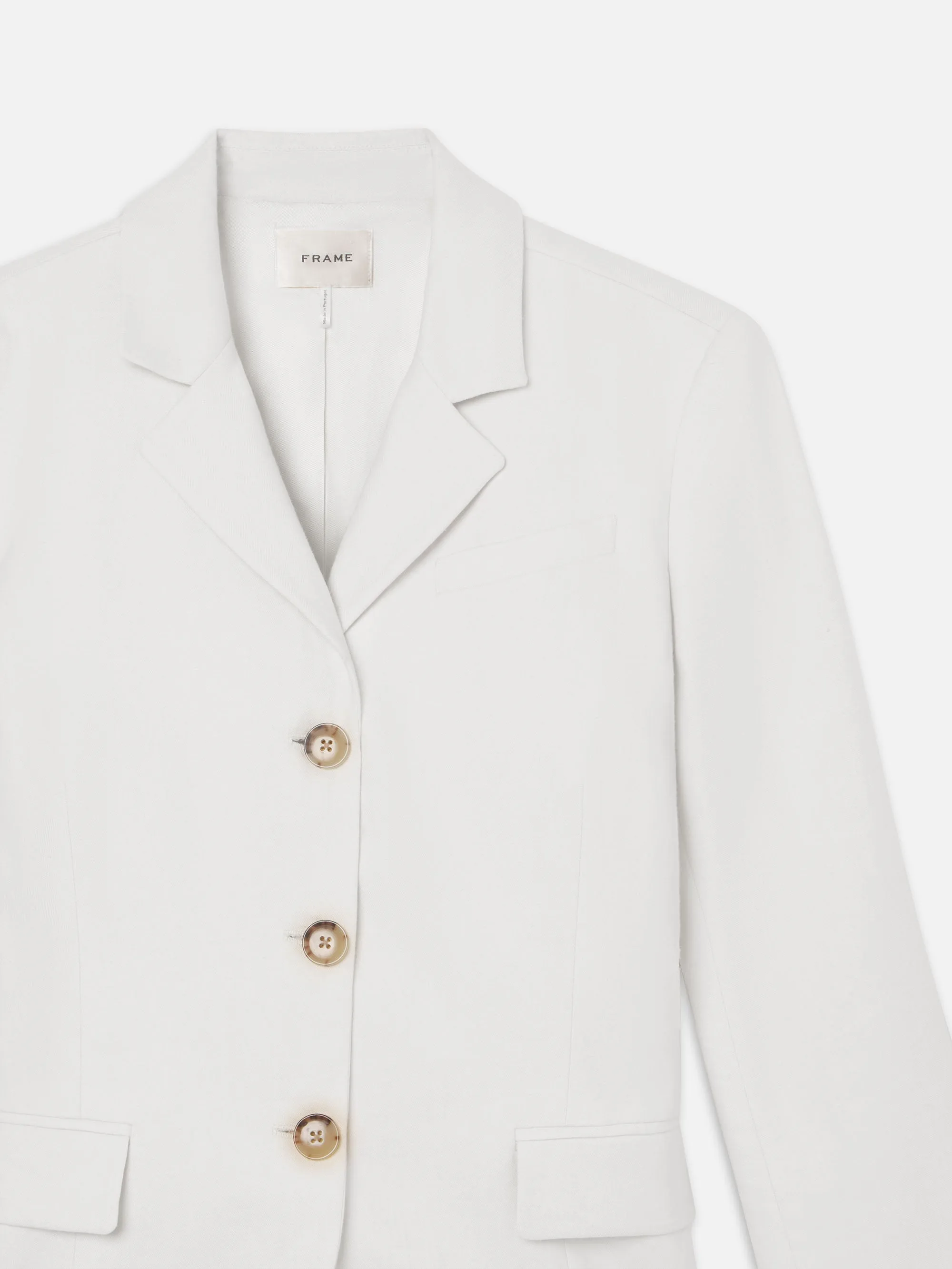 The Linen Smart Blazer -- White sold by Frame Denim product image thumbnail 3