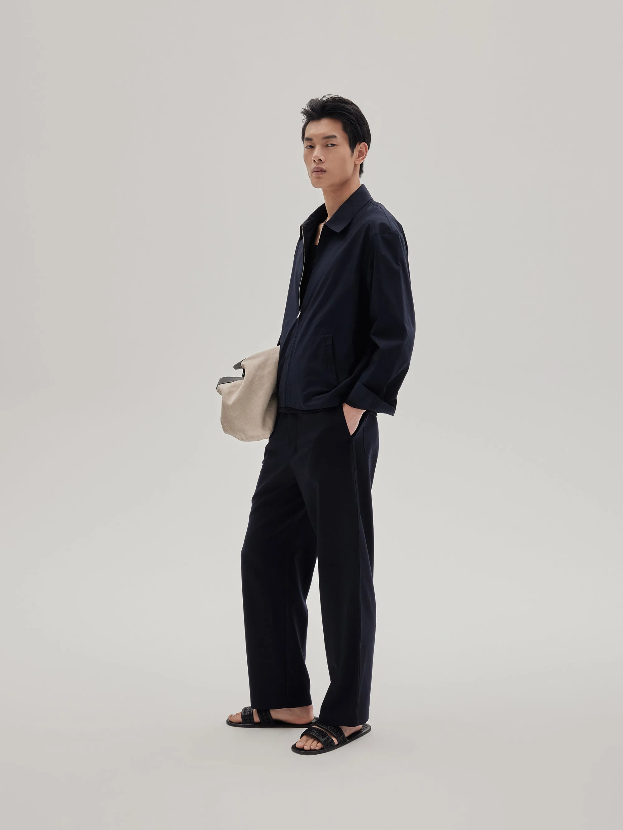 Wool Easy Trousers -- Dark Navy sold by Frame Denim product image thumbnail 2