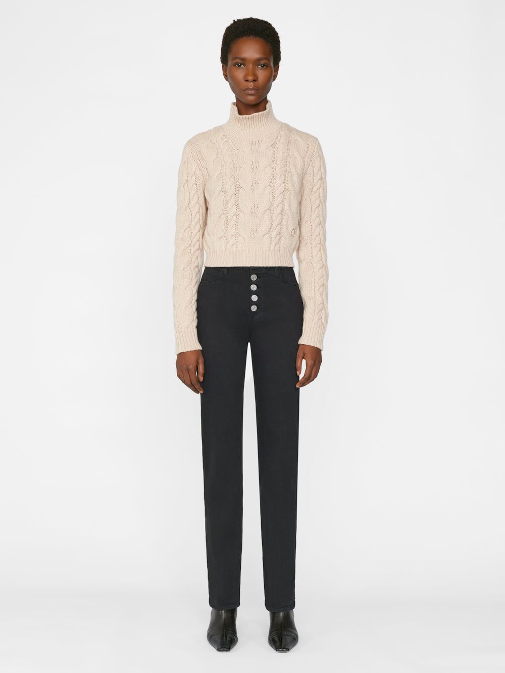 Le Super High Straight Button -- Film Noir sold by Frame Denim product image thumbnail 2