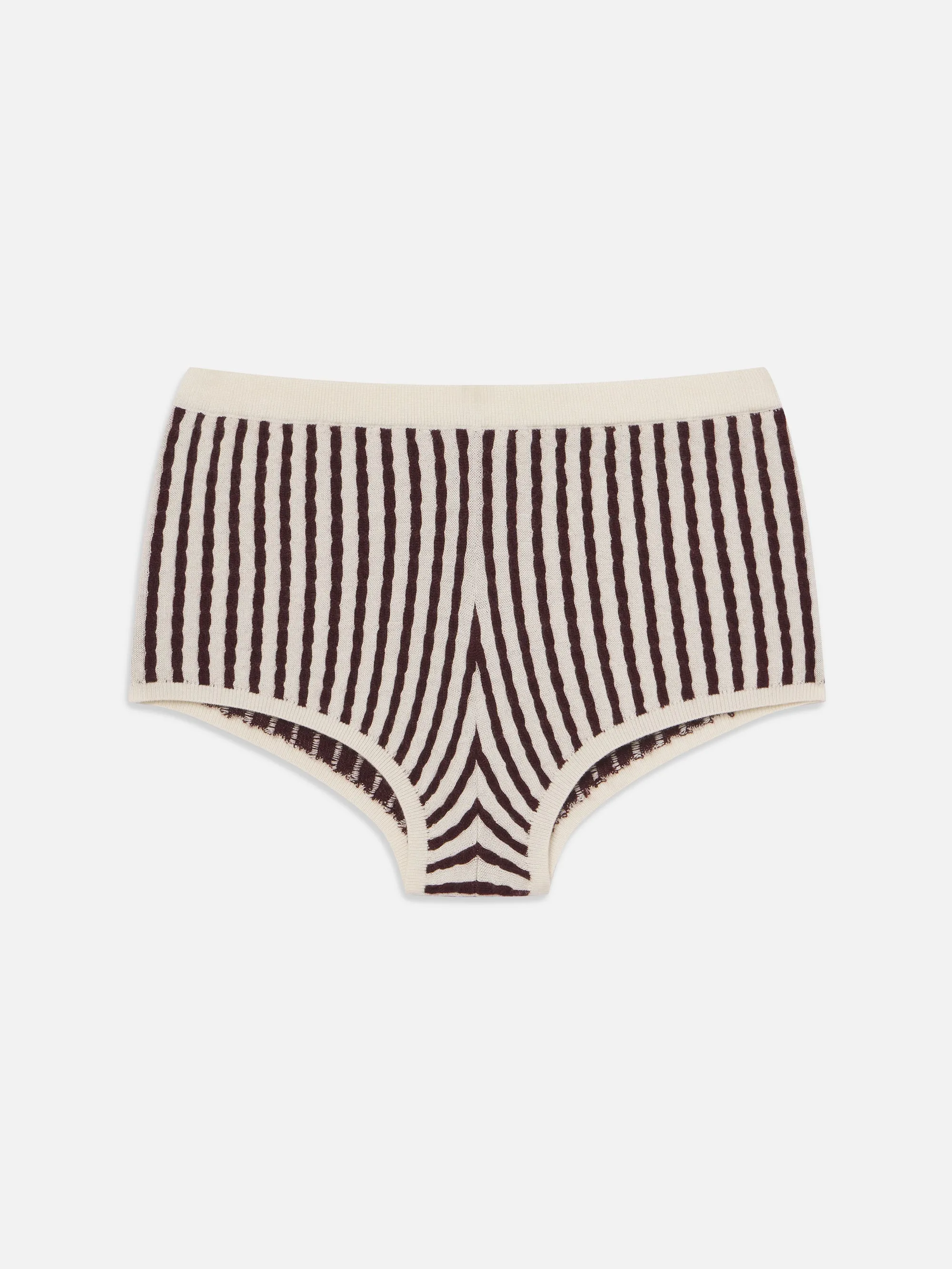 The Cable Shorts -- Burgundy Multi sold by Frame Denim