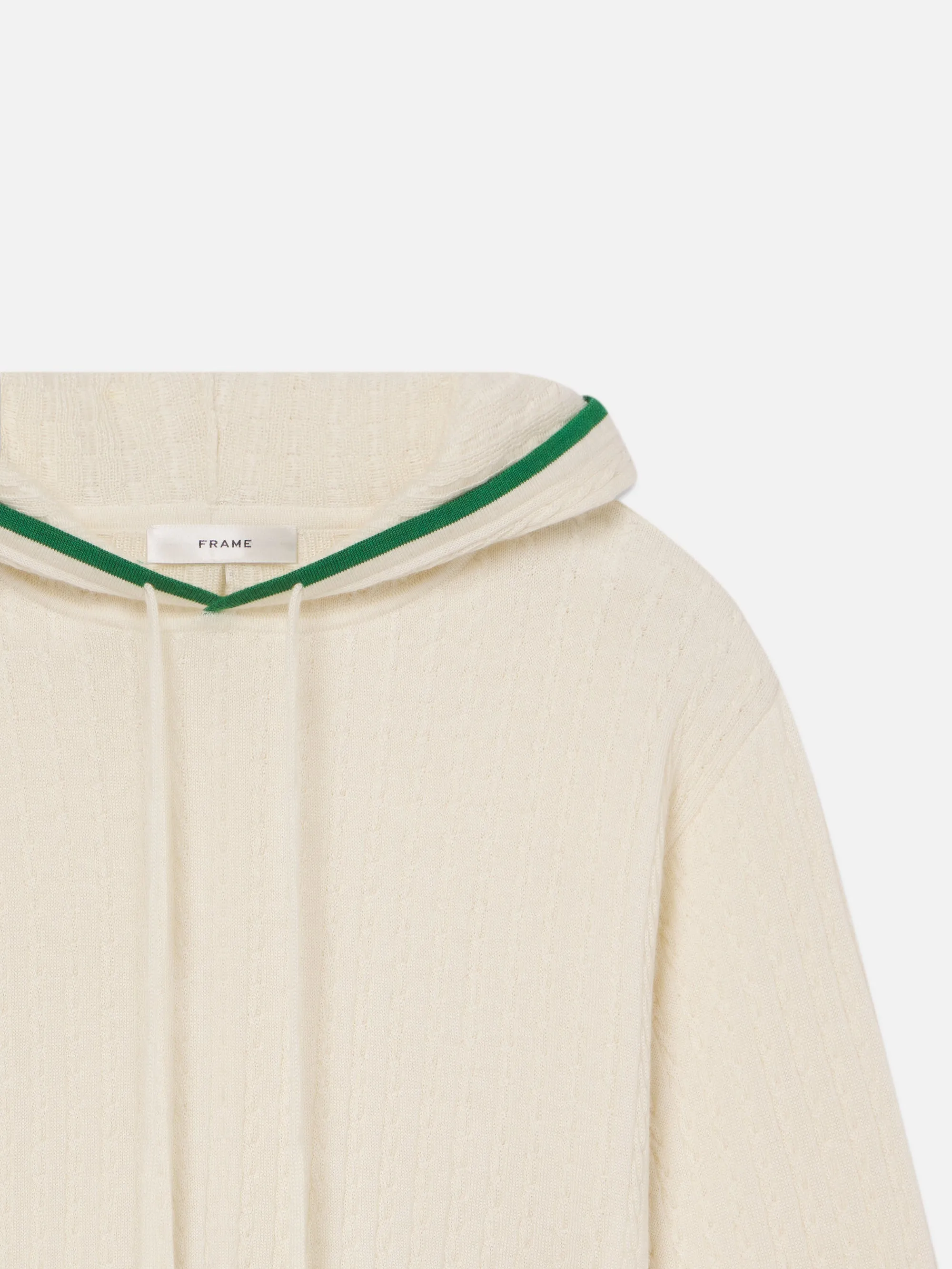 The Cable Hoodie -- Kelly Green Multi sold by Frame Denim product image thumbnail 3