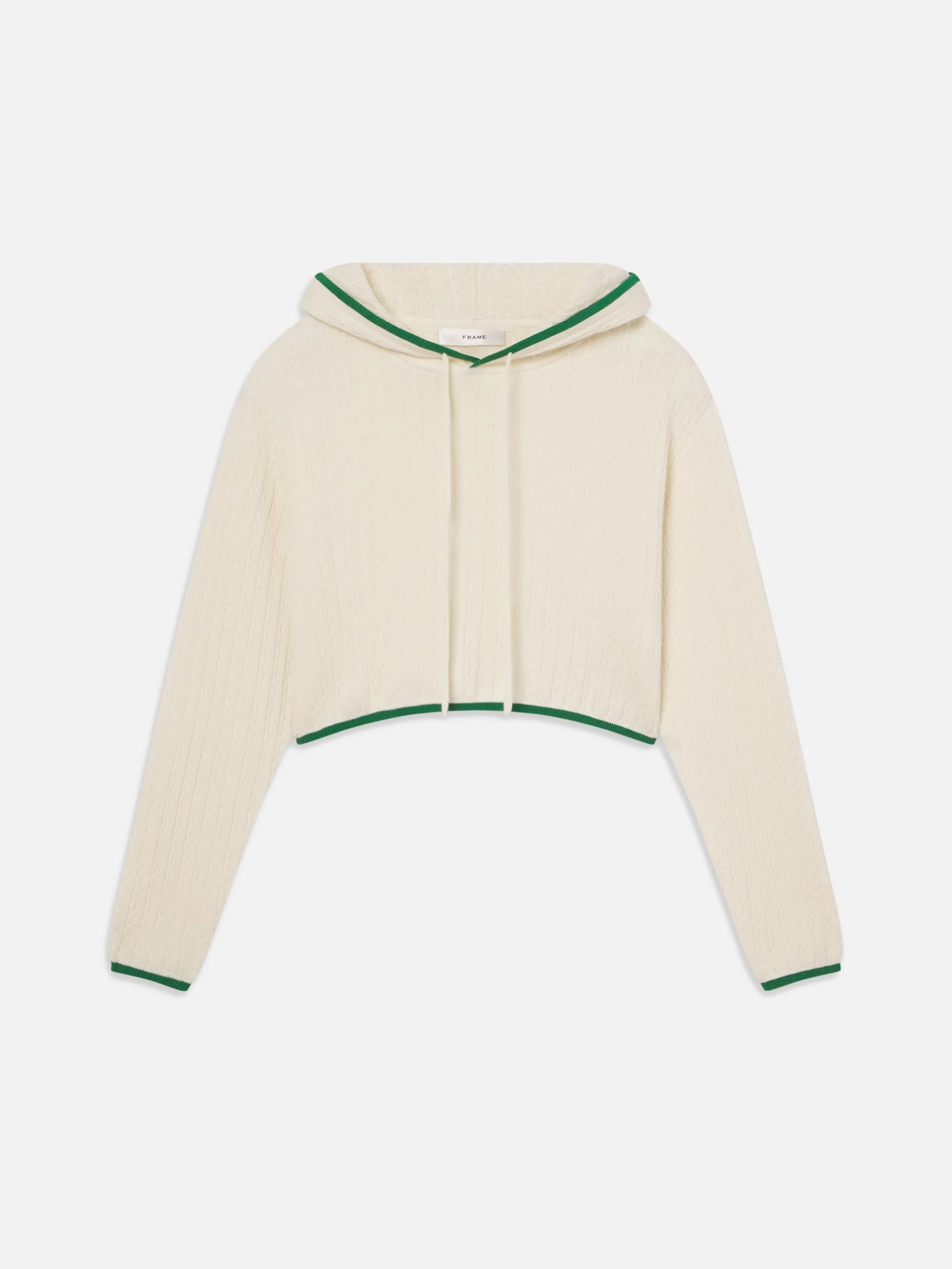 The Cable Hoodie -- Kelly Green Multi sold by Frame Denim