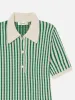 The Cable Polo Dress -- Kelly Green Multi sold by Frame Denim