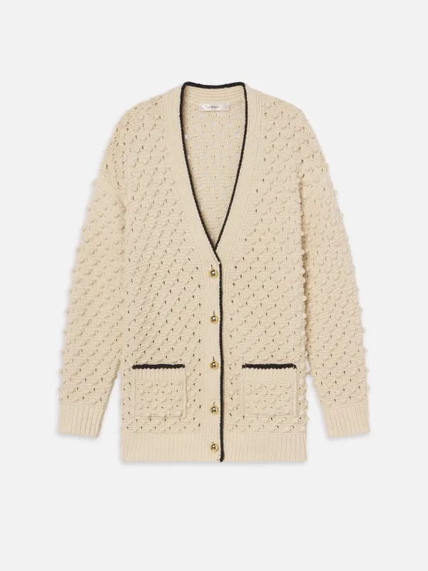 The Bauble Cardigan -- Cream made by Frame Denim