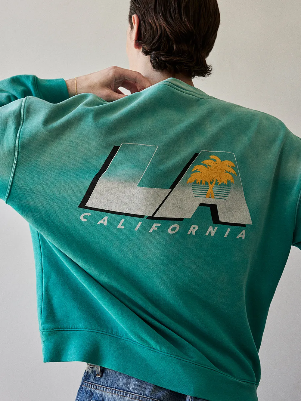 Vintage Washed Sweatshirt -- Aqua Blue sold by Frame Denim product image thumbnail 3