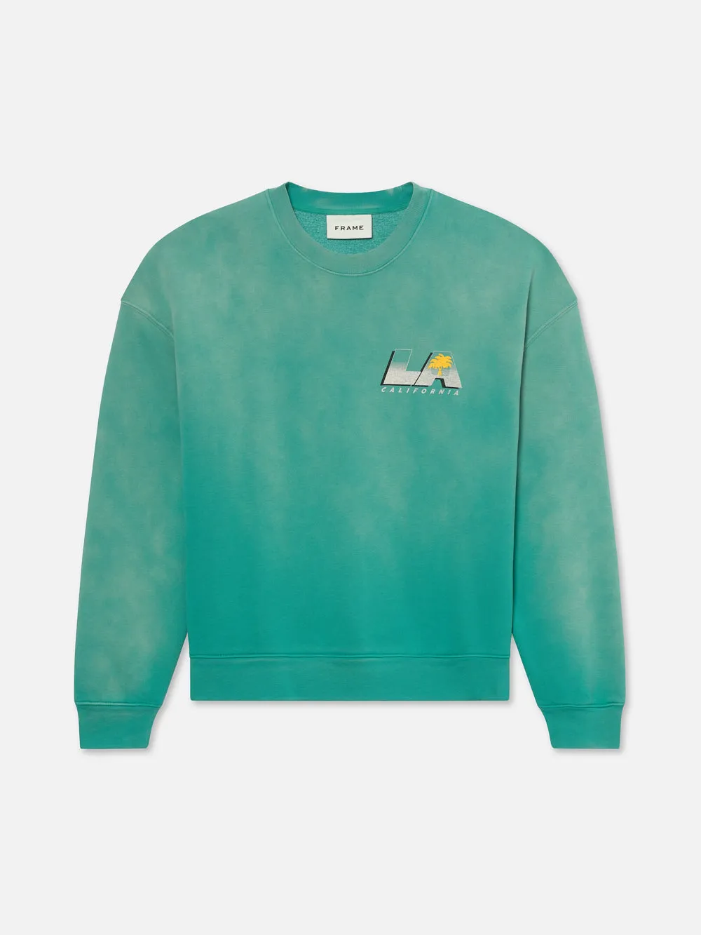 Vintage Washed Sweatshirt -- Aqua Blue sold by Frame Denim