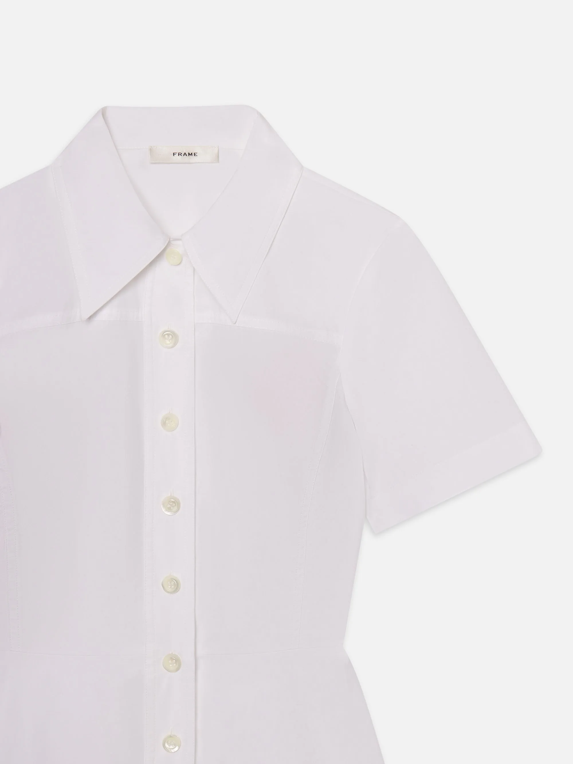 The Flare Mini Dress -- White sold by Frame Denim product image thumbnail 3