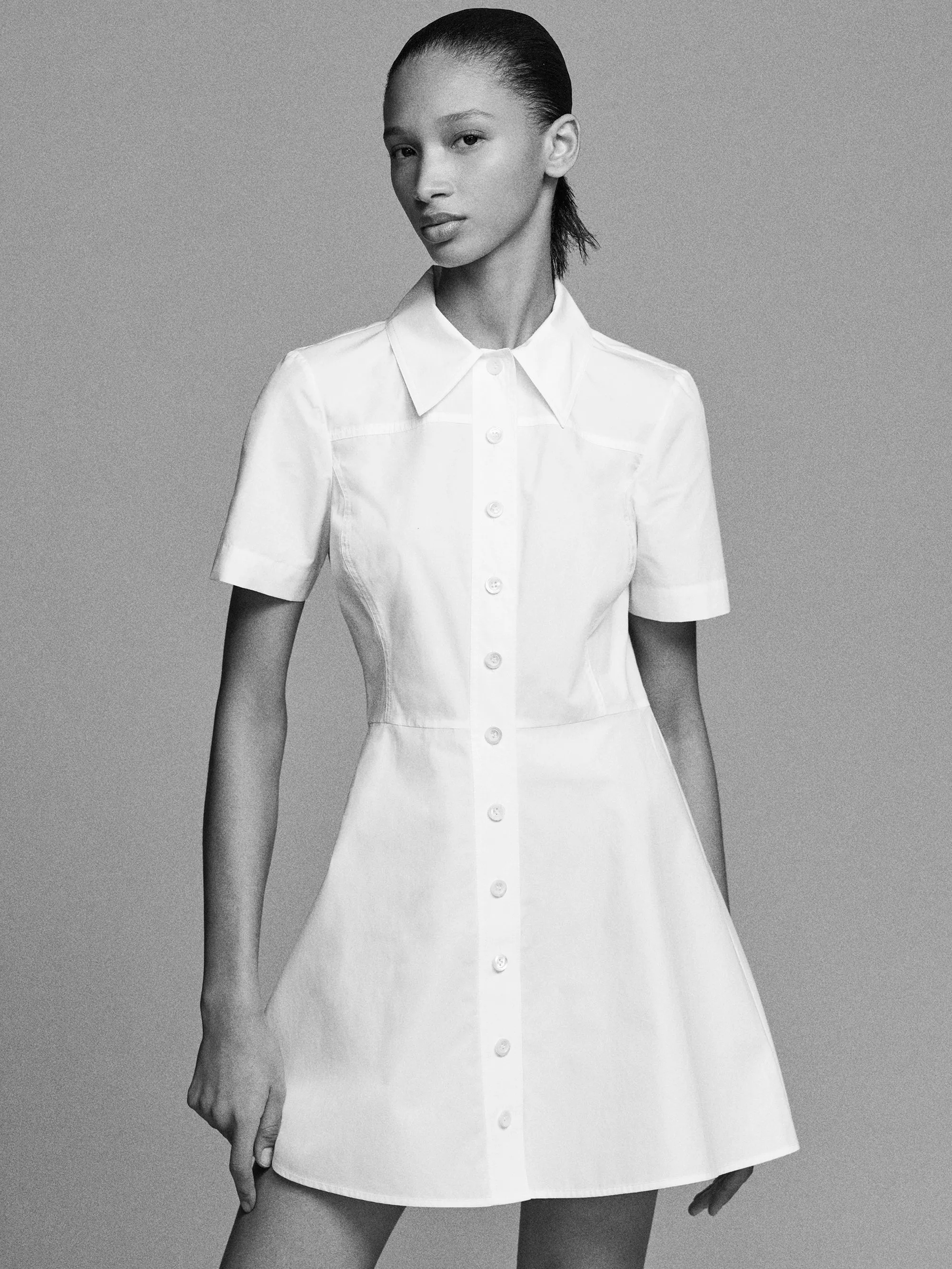 The Flare Mini Dress -- White sold by Frame Denim product image thumbnail 2