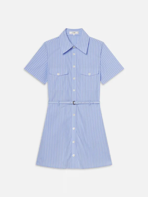 The Striped Safari Dress -- Oxford Blue Multi sold by Frame Denim