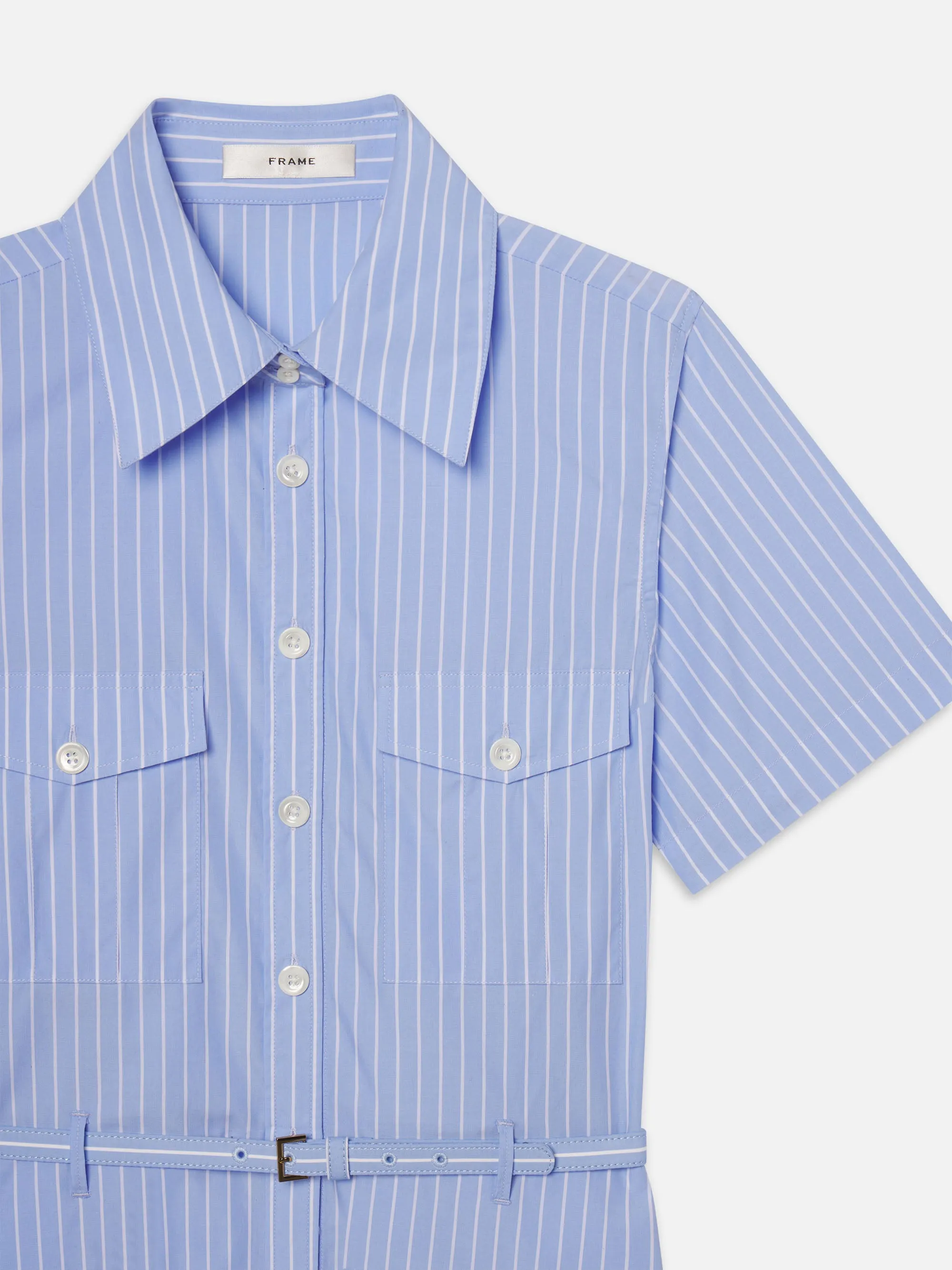The Striped Safari Dress -- Oxford Blue Multi sold by Frame Denim product image thumbnail 3