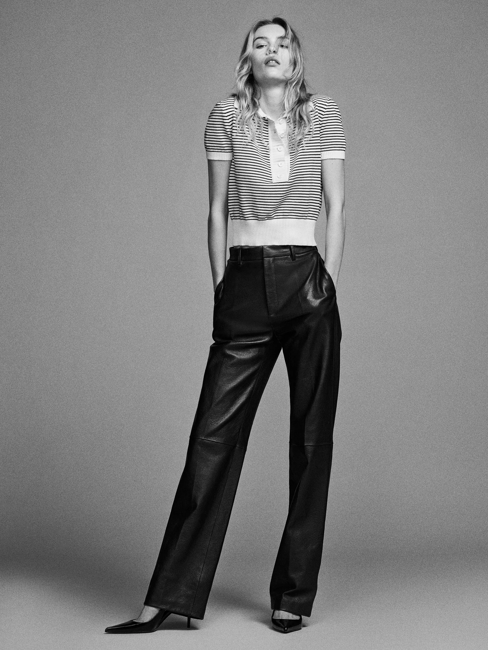 The Leather Trouser -- Dark Indigo sold by Frame Denim product image thumbnail 2