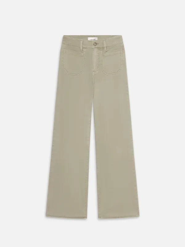 Le Slim Palazzo Modernist Pocket -- Thyme sold by Frame Denim