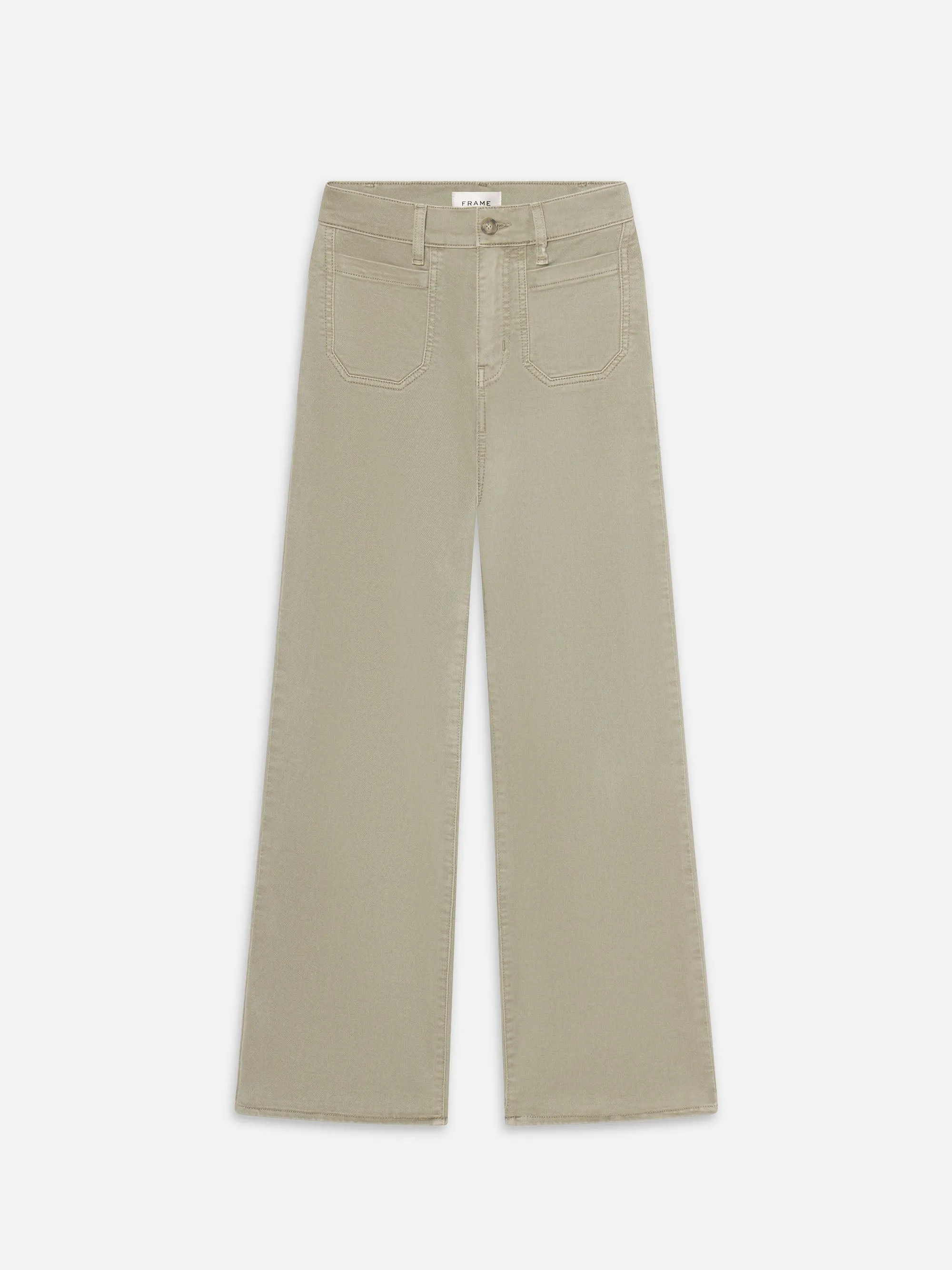 Le Slim Palazzo Modernist Pocket -- Thyme sold by Frame Denim