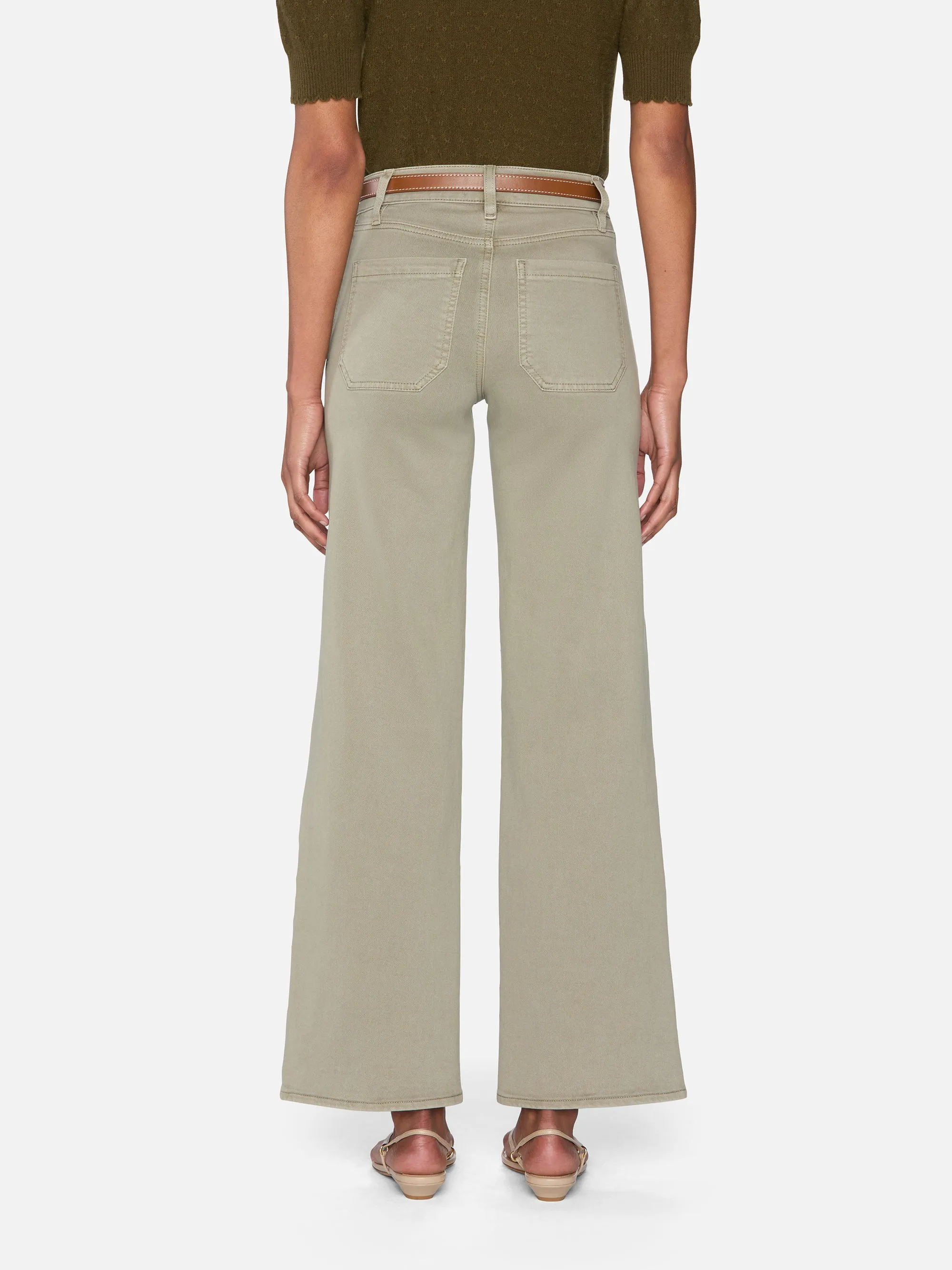 Le Slim Palazzo Modernist Pocket -- Thyme sold by Frame Denim product image thumbnail 5