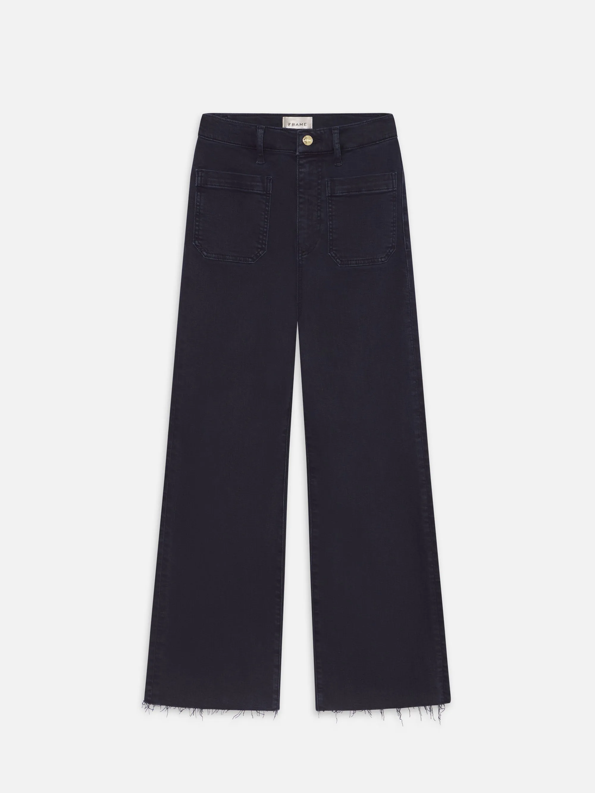 The Anchor Pant -- Navy Raw Fray sold by Frame Denim