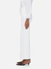 Le Pixie Slim Palazzo Modernist Pocket -- White sold by Frame Denim