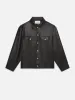 Leather Trucker Jacket -- Black sold by Frame Denim