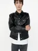 Leather Trucker Jacket -- Black sold by Frame Denim