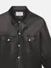 Leather Trucker Jacket -- Black sold by Frame Denim