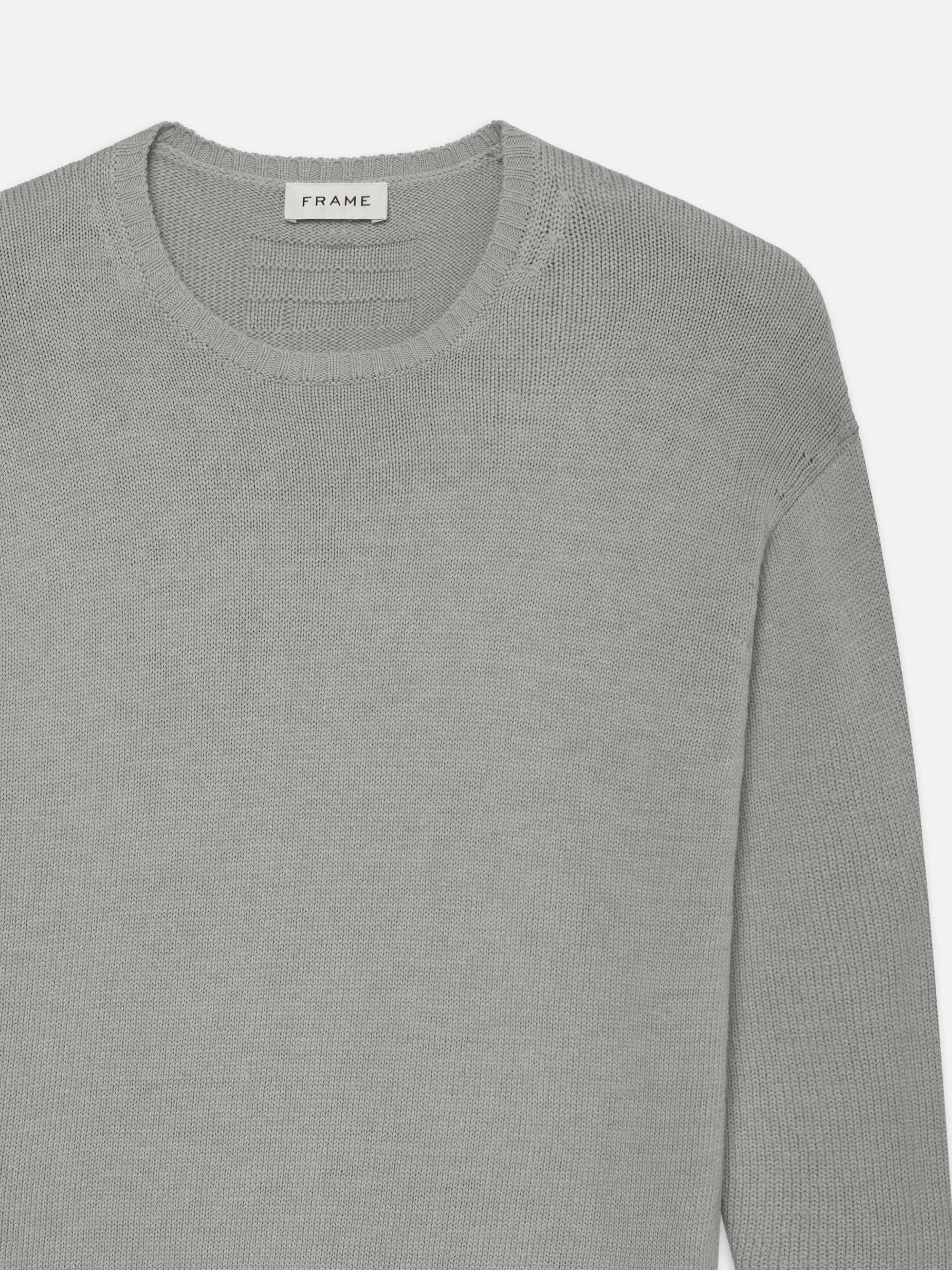 Cotton Silk Sweater -- Grey Blue sold by Frame Denim product image thumbnail 2